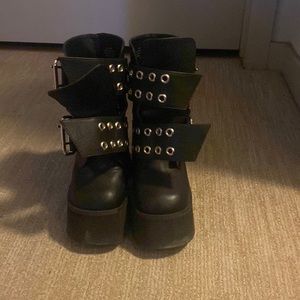 Platform goth boots